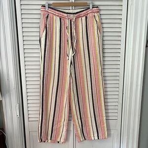 Striped Multicolor Linen Pants